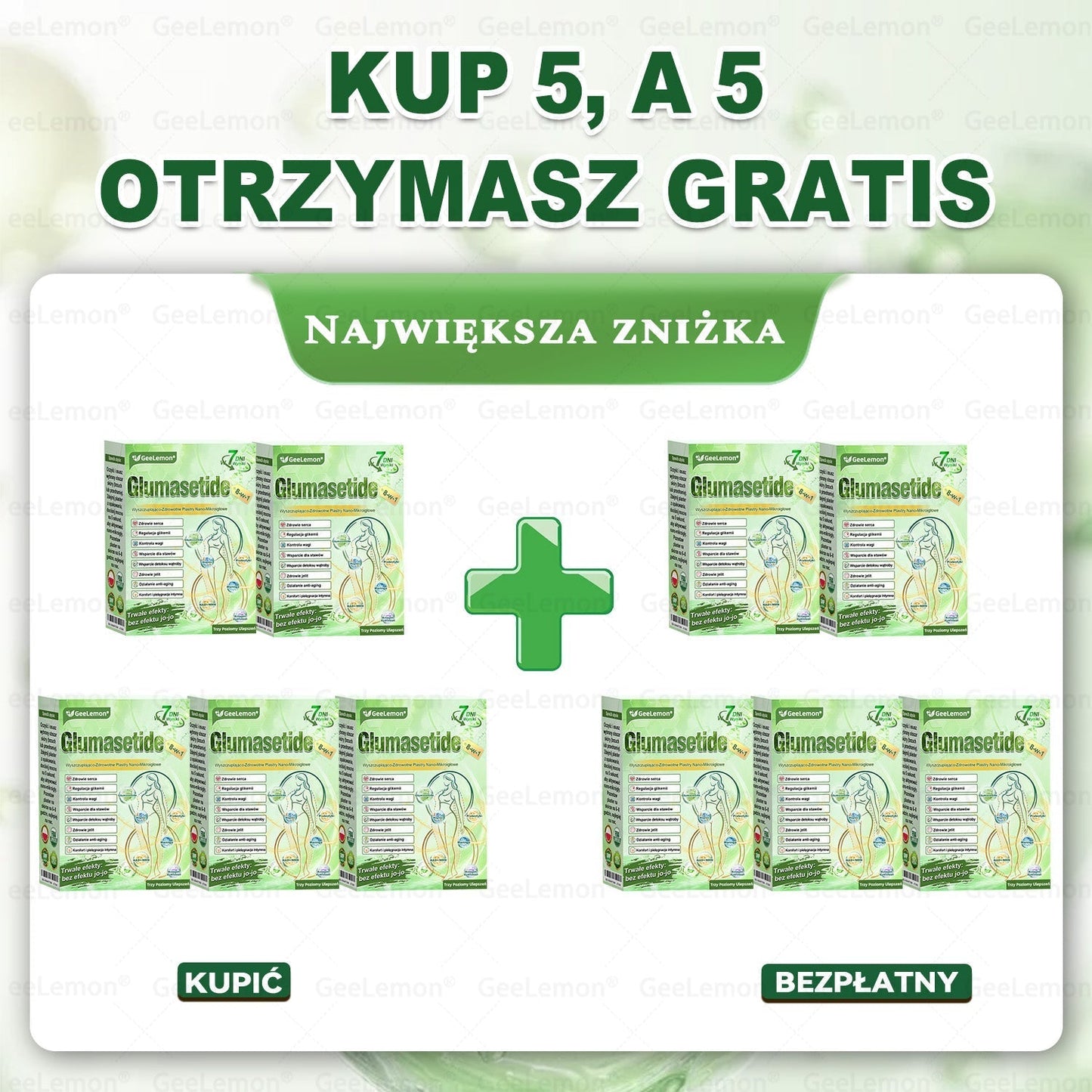 Oficjalny Sklep | 🇵🇱 𝐆𝐞𝐞𝐥𝐞𝐦𝐨𝐧® Glumasetide 8 w 1 Smukły i Zdrowy Nano Plaster z Mikronakłuciami ✅ Na otyłość, wiotką skórę, cukrzycę, bezdech senny, problemy ze stawami i wiele więcej