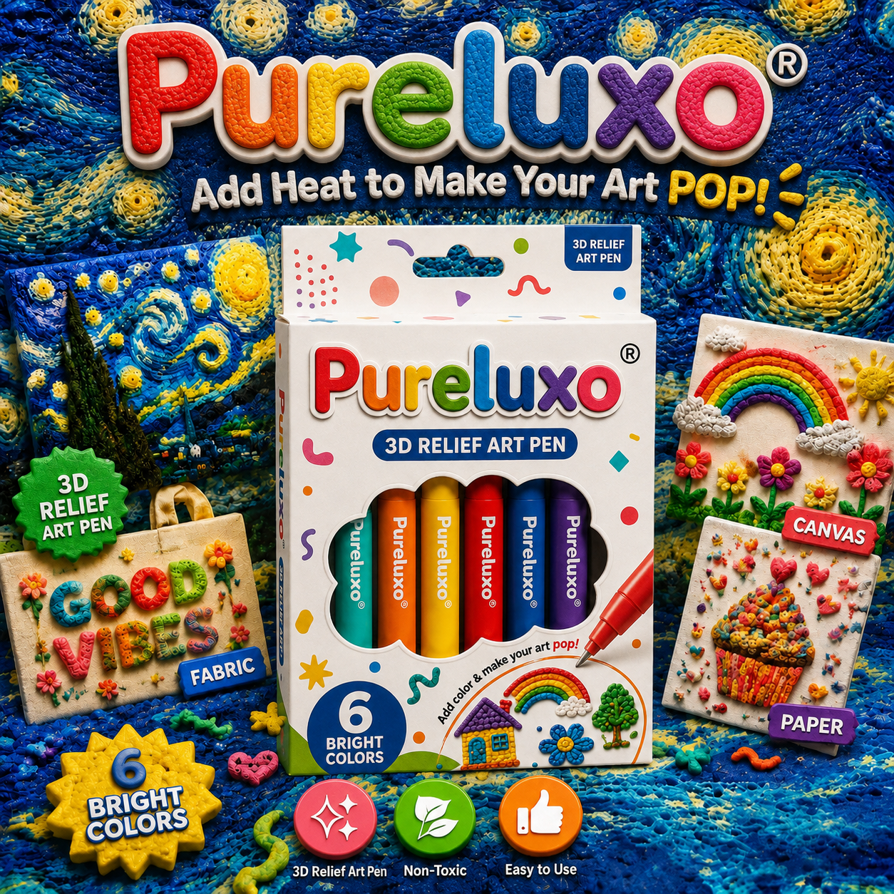 Pureluxo®💎 Turn 2D Drawings Into Touchable 3D Art