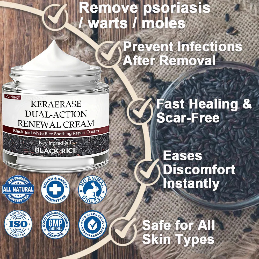 Pureluxo® KeraErase Dual-Action Renewal Cream 🌟(removes warts and skin growths, senile purpura)