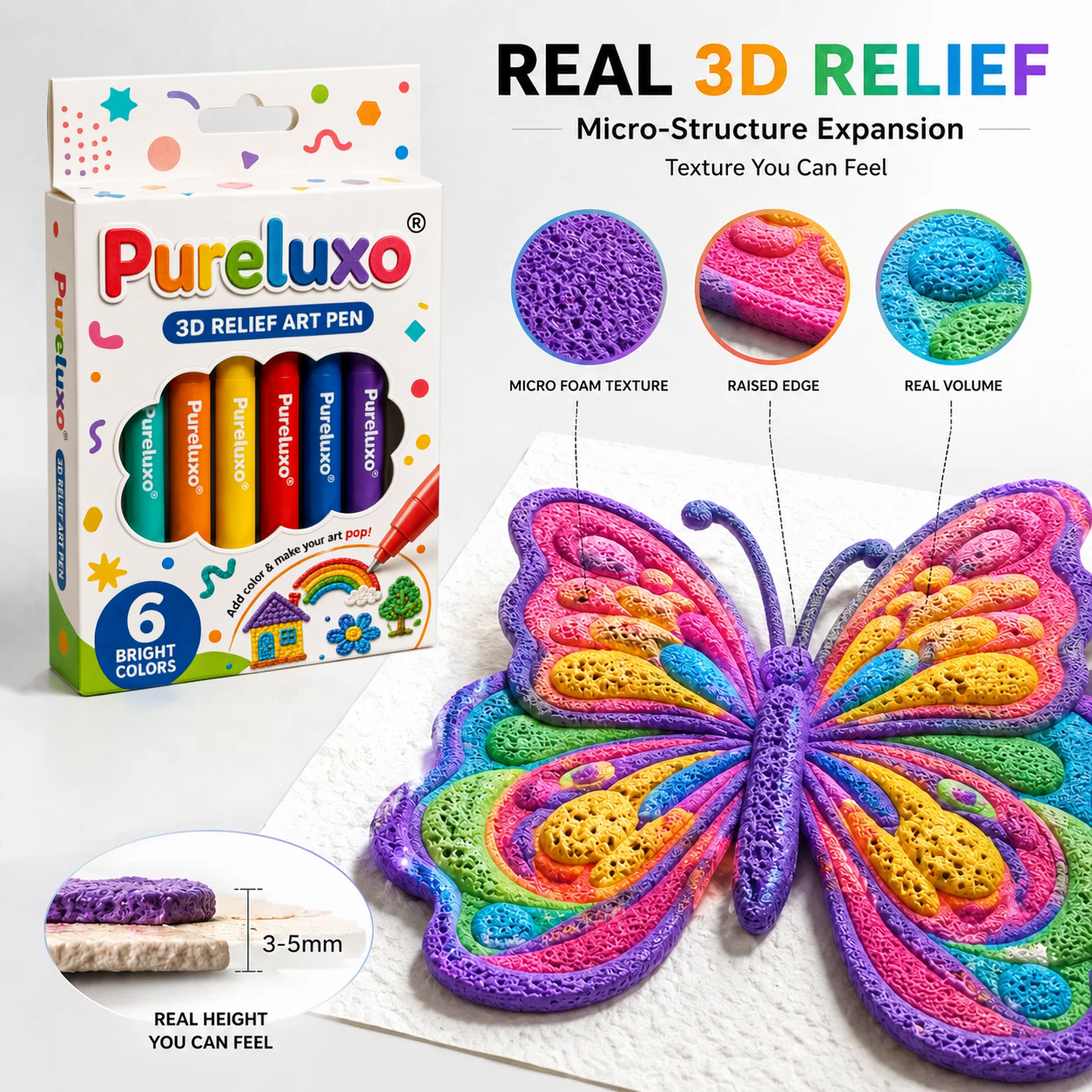 Pureluxo®💎 Turn 2D Drawings Into Touchable 3D Art