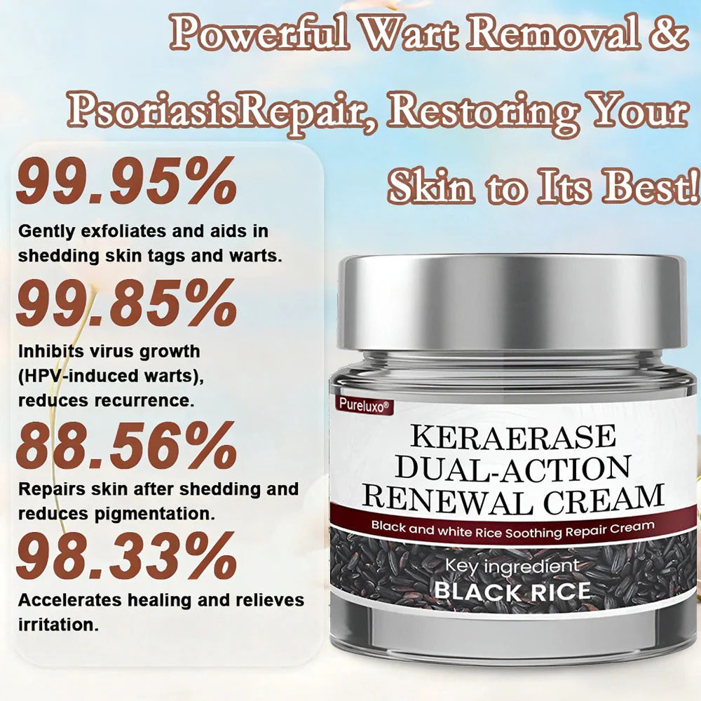 Pureluxo® KeraErase Dual-Action Renewal Cream 🌟(removes warts and skin growths, senile purpura)
