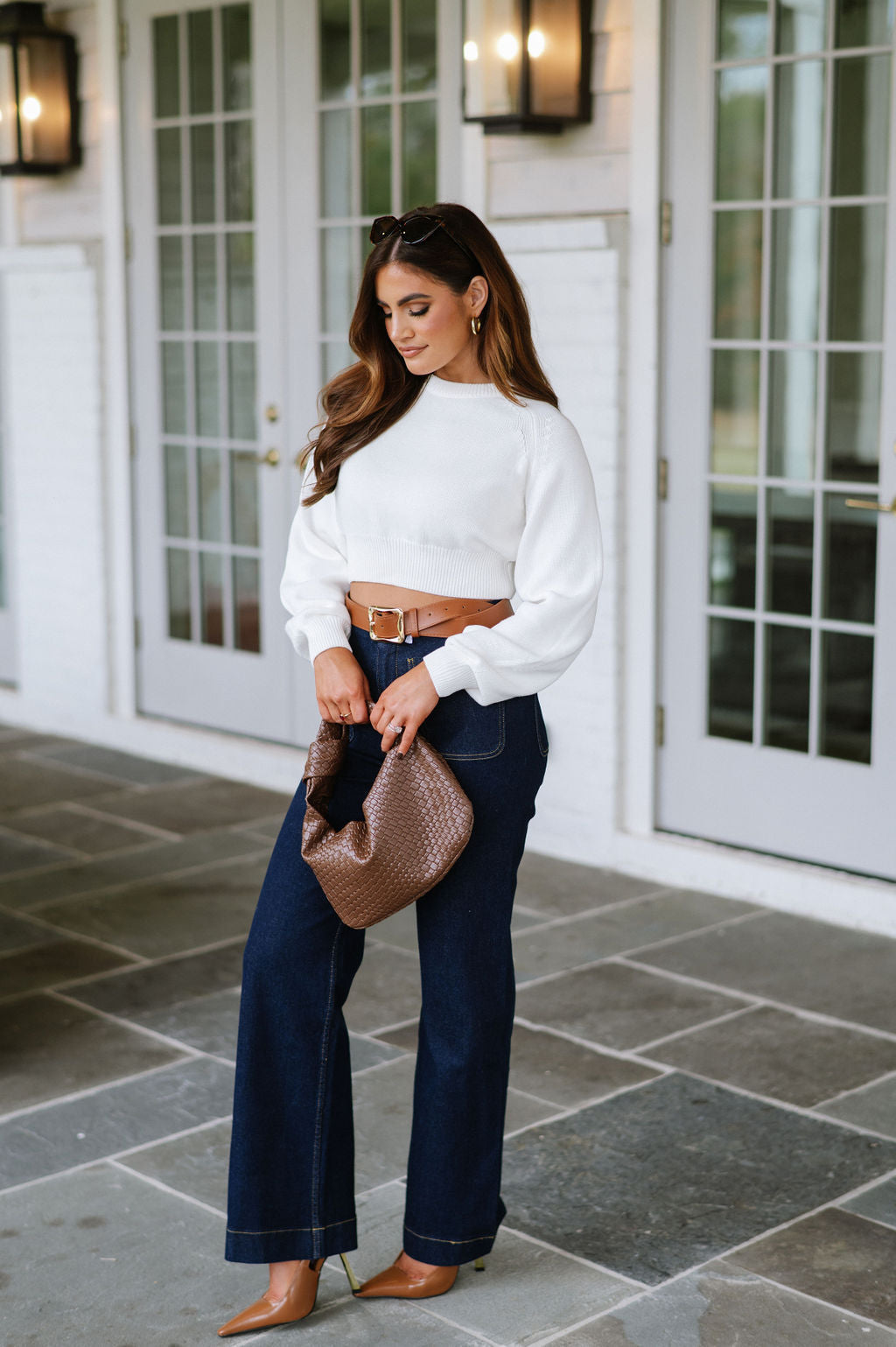 Cropped Sweater-Off White